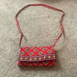 Vera Bradley Villa Red tri-fold wallet